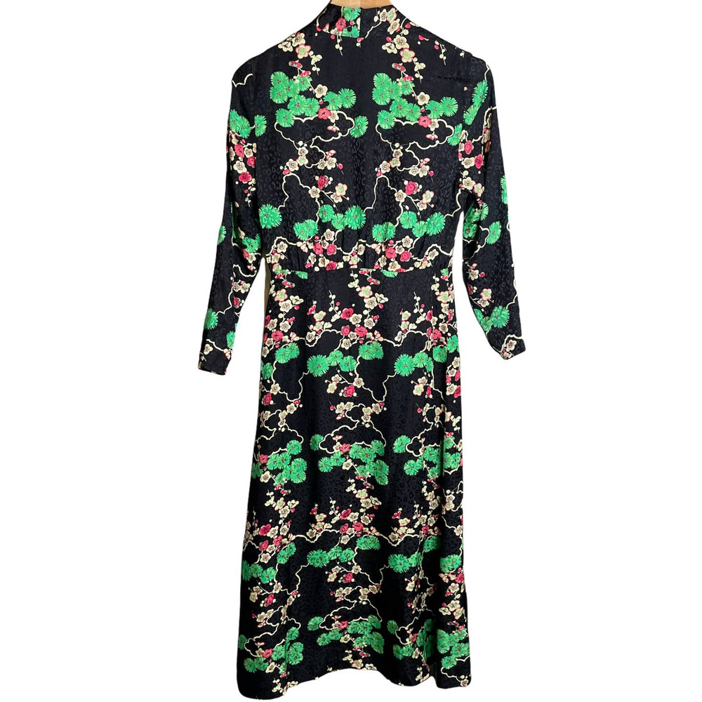Rixo Stella Dress Black Cherry Blossom - Picture 3 of 7